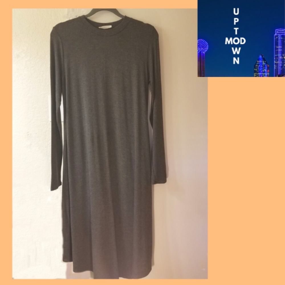 Reborn J Long Casual Dark Gray Dress Women SZ